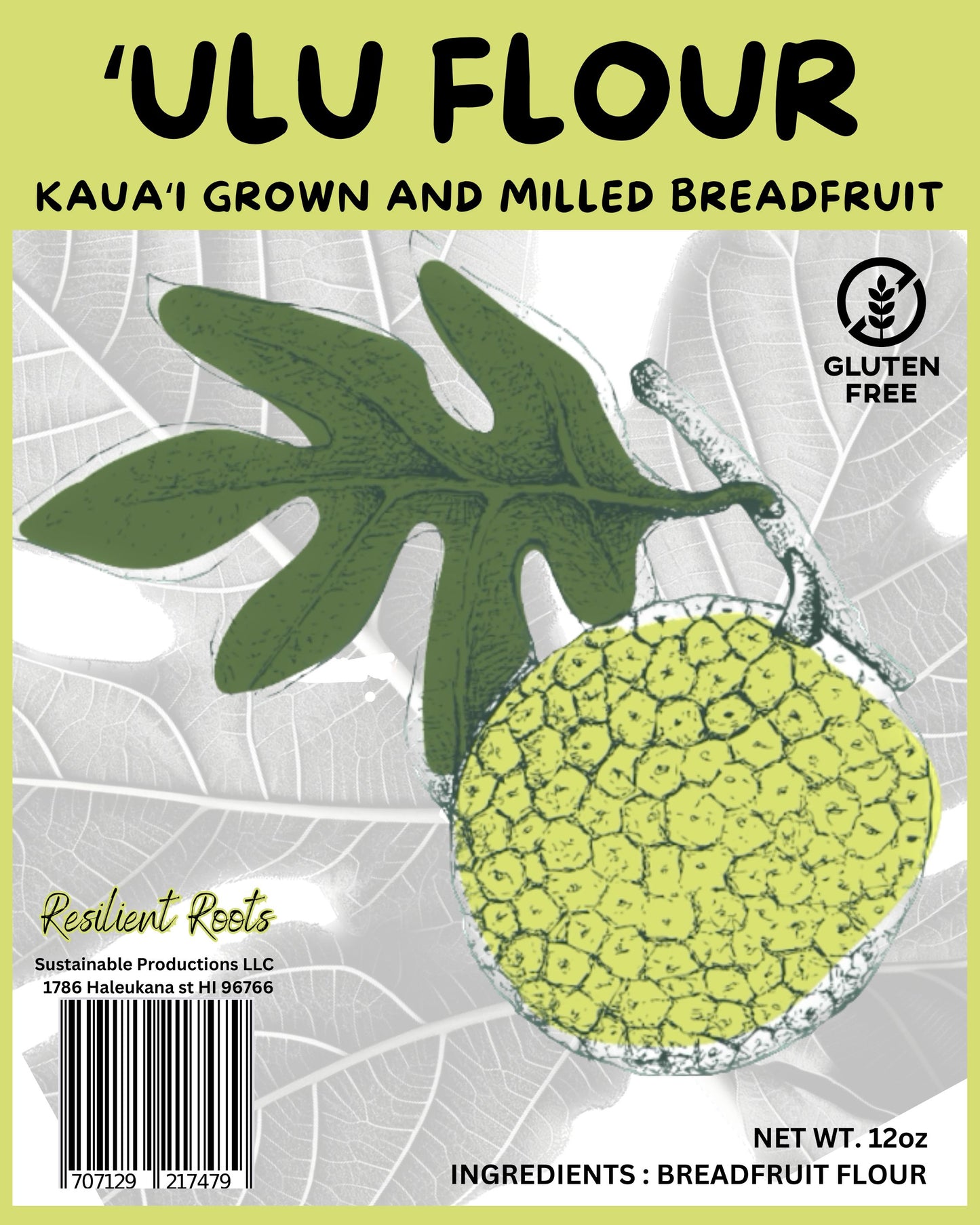 Gluten-Free Breadfruit (Ulu) Flour -  12oz, Sustainably Harvested, Ships from Hawaii