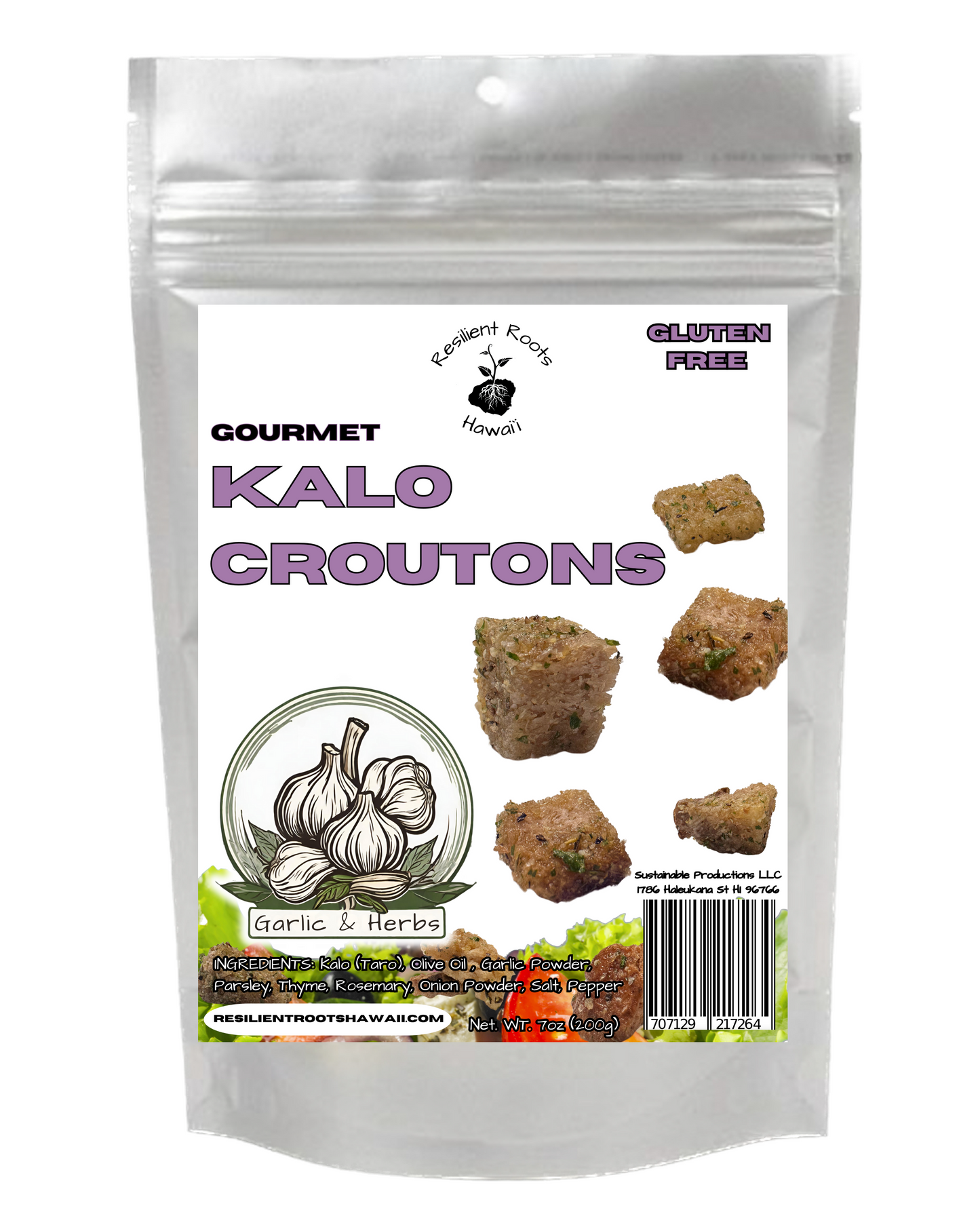 Kalo (Taro) Gluten Free Croutons