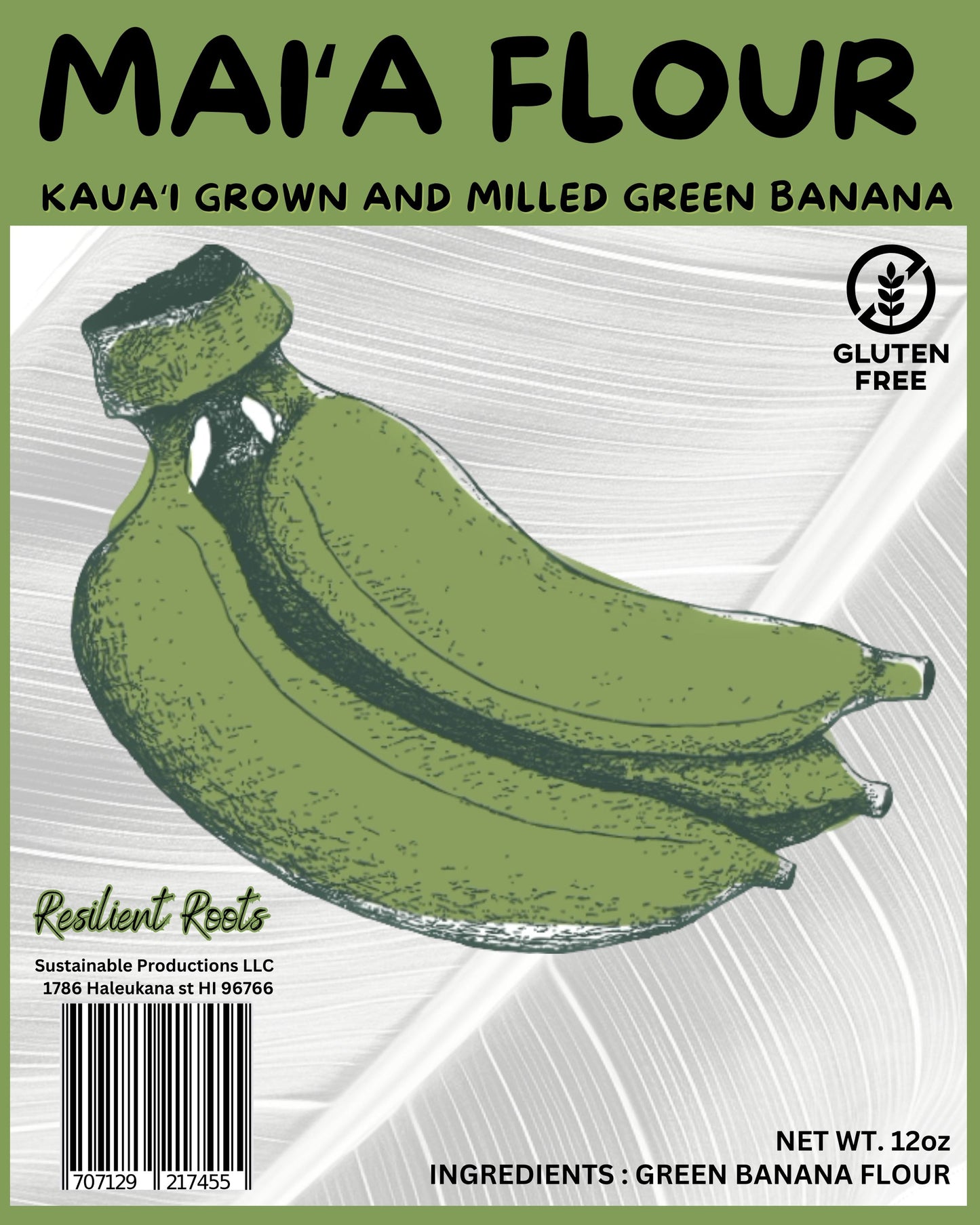 12oz Green Banana (Maia) Island Flour - Gluten-Free, Low-Carb, Rich in Vitamins